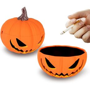 yusud Ashtray with Lip for Outside Patio, Ash Tray Set for Weed, Cool Ashtrays for Outdoor Indoor Home Office, Cute Pumpkin Ash Holder, Unique Decor Gift in Kuwait