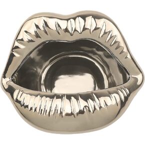 LIABI Lips وعاء مزخرف من السيراميك حامل حلقة أحمر الشفاه صينية مجوهرات لتخزين مستحضرات التجميل وحامل عرض لسطح المكتب ومشابك شعر وحقيبة تخزين في الحمام للنساء والرجال