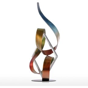 Tooarts Square and Ribbon منحوت عصري منحوت معدني للديكور الداخلي والخارجي in Kuwait