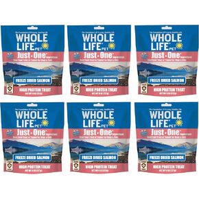 Whole Life Pet Just One Salmon Dog and Cat Value Packs - Human Grade, Freeze Dried, One Ingredient - Protein Rich, Grain Free, Made in The USA in Kuwait