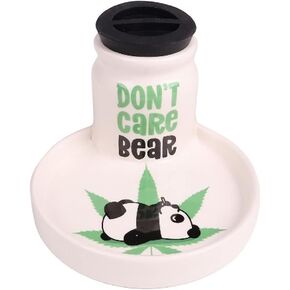 منفضة سجائر سيراميك 2 في 1 مع جرة تخزين - 5 × 3 بوصة (لا تهتم بالدب) in Kuwait