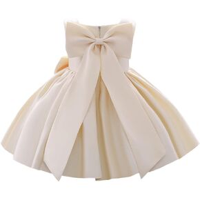 KILO&METERS Baby Girls Bowknot Formal Dress Toddler Sleeveless Tutu Gown Flower Girl Wedding Birthday Party Dresses