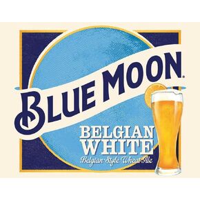 Desperate Enterprises Blue Moon - Skyline Logo Retro Tin Sign - Nostalgic Vintage Metal Wall Decor - Made in USA