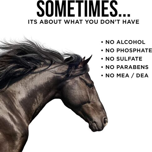 شامبو وبلسم حصان رابورت الطبيعي - الغسول الوحيد الذي تحتاجه الخيول - معالجة كاملة لعرف وذيل الخيول، شامبو/بلسم الحصان (16 أونصة سائلة) in Kuwait