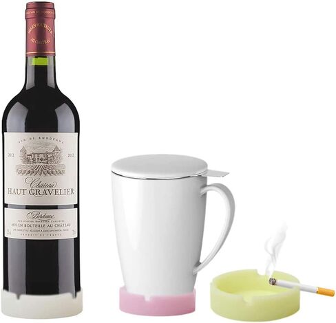 طفاية سجائر من السيليكون من 3 قطع، منفضة سجائر مضيئة من السيليكون غير قابلة للكسر وقابلة للغسل للاستخدام الخارجي والمطعم والداخلي والمزيد in Kuwait