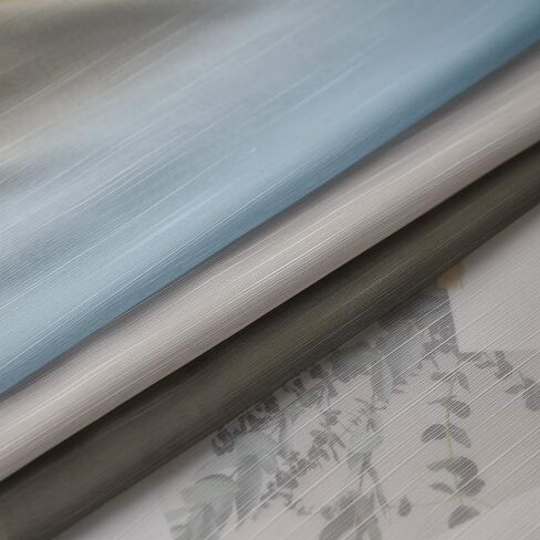 FY FIBER HOUSE Gold Sheer Curtains 84 inches Long Grommet Modern Linen Look Semi Transparent Voile Drapes for Living Room 52Wx84L Inch Set of 2 Panels in Kuwait