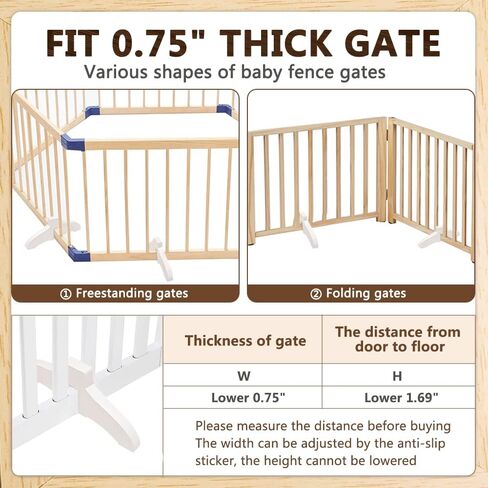 بوابة الطفل دعم أقدام دعم أقدام لبوابة الكلب بوابات الطفل مثبت القدم سياج الطفل يقف يدعم 360 قدم روضة خشبية قابلة للتكوين سلامة قائمة بذاتها حواجز الحيوانات الأليفة قابلة للطي القدم - 1 زوج in Kuwait