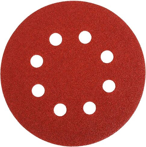 HIFROM 60 Pieces 80 Grit Sandpaper Assortment, 5 Inch Hook and Loop 8 Holes Sanding Discs for Random Orbital Sander Grinder Pads,use for polished metal, wood, jade in Saudi Arabia