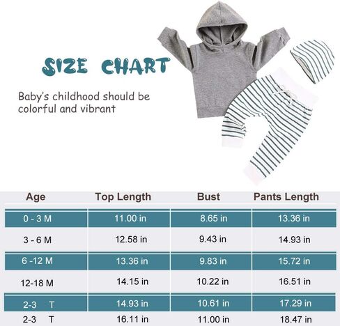 طقم ملابس للأطفال الصغار من Gavol بأكمام طويلة مع قلنسوة وسروال مخطط، مجموعة ملابس لخريف وشتاء in Kuwait