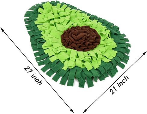 بطانية سنافل للكلاب، حصيرة تفاعلية للحيوانات الاليفة، حصيرة تغذية الانف، موزع طعام، العاب طبيعية للبحث عن الطعام للكلاب الصغيرة والكبيرة والقطط والارانب (افوكادو) in Kuwait