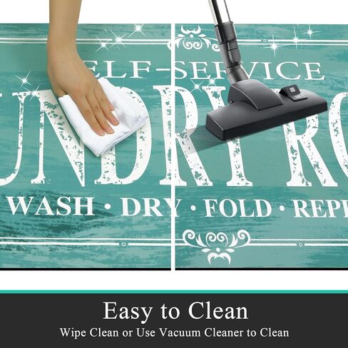 شاكوس غرفة الغسيل البساط عداء مزرعة 20x59 سجاد غرفة الغسيل والحصير غير زلة المطاط حصيرة الغسيل عداء البساط لغرفة الغسيل المطبخ مدخل مدخل الحمام (20 "× 59"، رمادي) in Kuwait