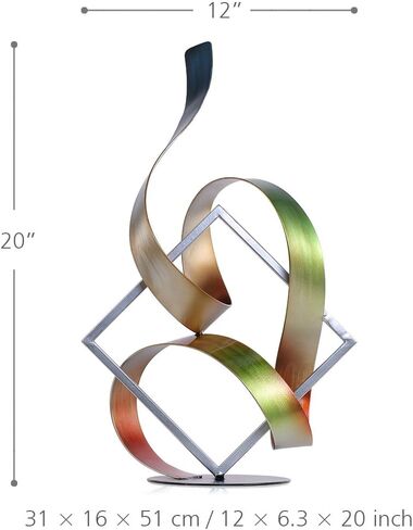 Tooarts Square and Ribbon منحوت عصري منحوت معدني للديكور الداخلي والخارجي in Kuwait