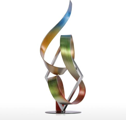 Tooarts Square and Ribbon منحوت عصري منحوت معدني للديكور الداخلي والخارجي in Kuwait