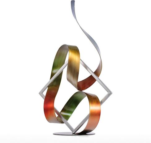 Tooarts Square and Ribbon منحوت عصري منحوت معدني للديكور الداخلي والخارجي in Kuwait