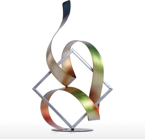 Tooarts Square and Ribbon منحوت عصري منحوت معدني للديكور الداخلي والخارجي in Kuwait