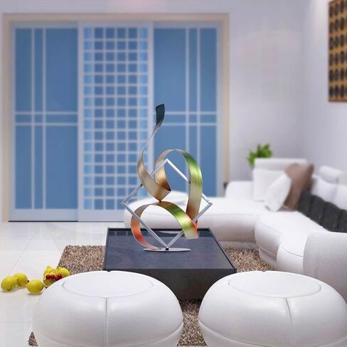 Tooarts Square and Ribbon منحوت عصري منحوت معدني للديكور الداخلي والخارجي in Kuwait