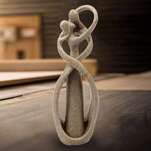 Mochiglory الحجر الرملي عاشق عناق التقبيل نمط اليدوية مجردة الفن تمثال الحجر الرملي تمثال الحرف ل هدية الزفاف ديكور سطح المكتب in Kuwait