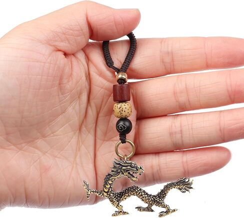 ايسوين قطعتان من دلايات التنين المعلقة على شكل تنين صيني 2024، تمثال تعليقة للعام الجديد للمفاتيح والشنط وسلاسل المفاتيح، زينة معلقة للسيارة، هدية زودياك هدية تذكارية لمباركة فينغ شوي in Kuwait