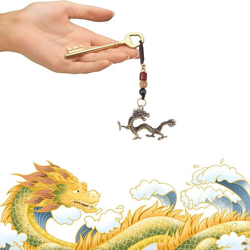 ايسوين قطعتان من دلايات التنين المعلقة على شكل تنين صيني 2024، تمثال تعليقة للعام الجديد للمفاتيح والشنط وسلاسل المفاتيح، زينة معلقة للسيارة، هدية زودياك هدية تذكارية لمباركة فينغ شوي in Kuwait