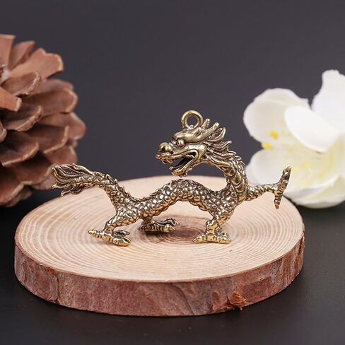 ايسوين قطعتان من دلايات التنين المعلقة على شكل تنين صيني 2024، تمثال تعليقة للعام الجديد للمفاتيح والشنط وسلاسل المفاتيح، زينة معلقة للسيارة، هدية زودياك هدية تذكارية لمباركة فينغ شوي in Kuwait
