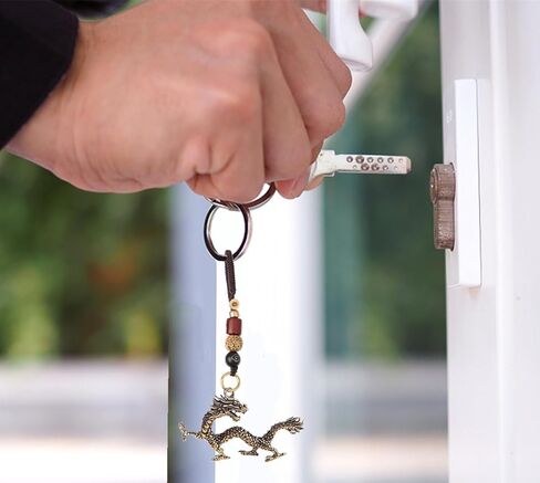 ايسوين قطعتان من دلايات التنين المعلقة على شكل تنين صيني 2024، تمثال تعليقة للعام الجديد للمفاتيح والشنط وسلاسل المفاتيح، زينة معلقة للسيارة، هدية زودياك هدية تذكارية لمباركة فينغ شوي in Kuwait