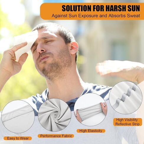 Janmercy 6 Pcs Reflective Sun Protection Neck Drape UV Hat Drape Face Cover for Women Men Outdoor Sports in Saudi Arabia