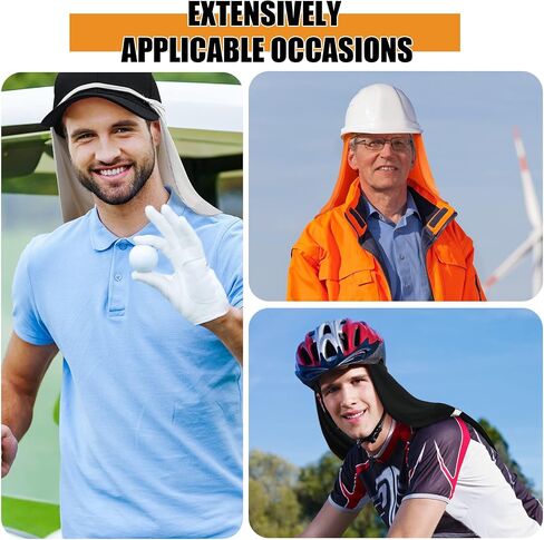 Janmercy 6 Pcs Reflective Sun Protection Neck Drape UV Hat Drape Face Cover for Women Men Outdoor Sports in Saudi Arabia