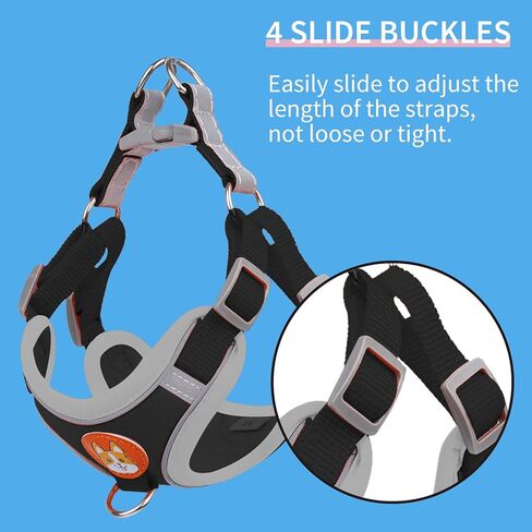 سرج للكلاب الصغيرة، سرج قابل للتعديل للكلاب بدون سحب للكلاب الصغيرة، مجموعة صدرية ومقود للكلاب الصغيرة عاكسة من القماش مع مشبكين للمقود (وردي، صغير) in Kuwait