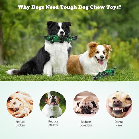 Qishare Dog Toys for Aggressive Chewers/Dog Toys for Medium and Large Dogs/Interactive Dog Toys for Boredom/Tough Dog Toys/Durable Dog Toys/Indestructible Dog Toys for Medium and Large Dogs in Kuwait