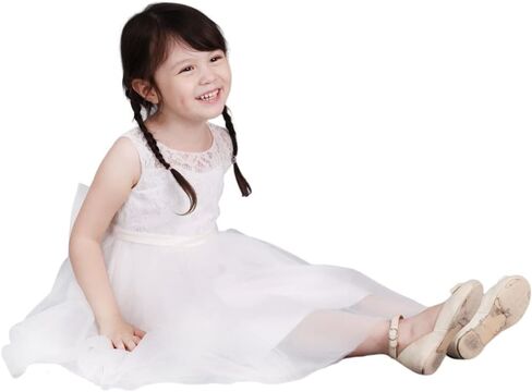 فستان TENTIDE مزين بالزهور للأطفال البنات من التول للأطفال الصغار توتو بدون أكمام مع فيونكة للأميرة وحفلات الزفاف ووصيفة العروس من عمر 0 ​​إلى 24 شهرًا in Kuwait