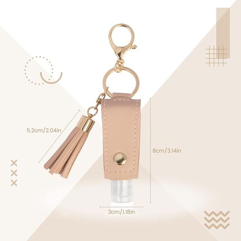 مايبين 8 قطع 30 مل معقم اليدين الجلدية، حامل سلسلة مفاتيح، حافظات زجاجات حامل، حاويات ضغط بغطاء قلاب، حاملات زجاجات فارغة لتعقيم اليدين لللوشن والصابون السائل والشامبو والسوائل، متعددة الالوان in Kuwait