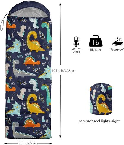 Kids Sleeping Bag for Boys Girls,Rocket Moon Print-Lightweight Warm Portable Outdoor Indoor-Waterproof Cold Weather Resistant Sleeping Bag for Camping Hiking in Saudi Arabia