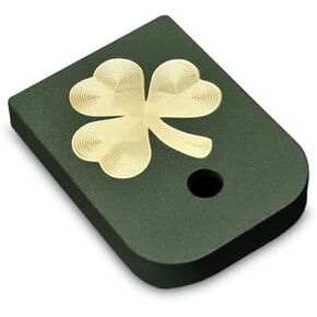 لوحة قاعدة مجلة Milspin متوافقة مع Glock Gen 1-5، G17 17L 18 19 19X 22 23 24 26 27 31 34 35 45 | شامروك (أخضر على نحاس) | صنع فى أمريكا in Kuwait