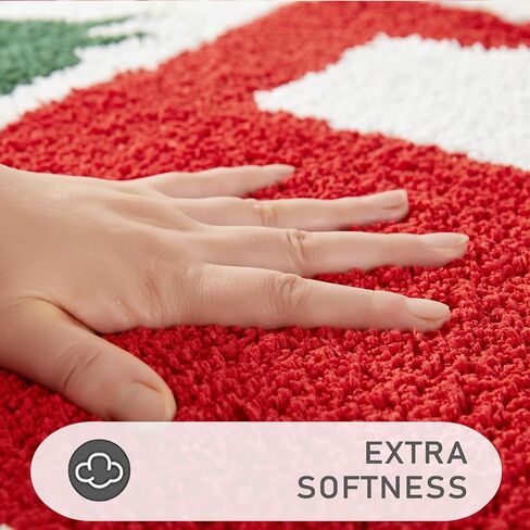 Aldopein عيد الميلاد الأحمر شاحنة البساط، لطيف خمر البلد الرجعية مزرعة عيد الميلاد عداء البساط للحمام المطبخ مدخل داخلي الشرفة الأمامية ممسحة، عدم الانزلاق قابل للغسل الشتاء رمي البساط in Kuwait