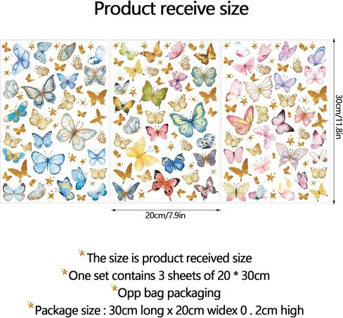 Glow in The Dark Large Rainbow and Unicorn Wall Decals,Glowing Luminous Star Butterfly Wall Stickers Removable Rainbow Unicorn Decals for Girls Bedroom Baby Nursery Living Room Decoration in Saudi Arabia