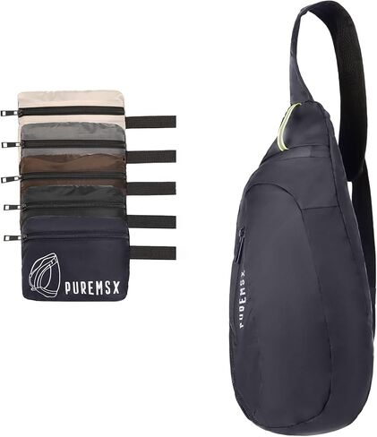 حقيبة ظهر PUREMSX قابلة للطي، حقيبة ظهر كتف للجنسين خفيفة الوزن ومقاومة للماء وقابلة للتعبئة لركوب الدراجات والمشي لمسافات طويلة، أسود in Kuwait