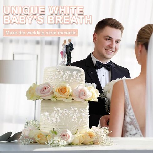 100 قطعة من زهور أنفاس الطفل المجففة والمضغوطة باللون الأبيض - 100% طبيعية 5 بوصات مسطحة وجافة جدًا من فروع زهرة جيبسوفيلا الصغيرة لحفلات الزفاف، إكسسوار الشعر، فن الراتنج الزهري، ديكور حفلات المنزل in Kuwait