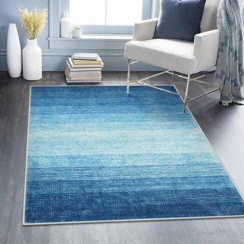 Lanffia الحديثة أومبير السجاد قابل للغسل 5x7، سجادة وردية كبيرة للحضانة، سجادة غرفة نوم وردي فاتح سجادة غرفة المعيشة الناعمة، عدم الانزلاق لطيف عدم تساقط السجاد للطفل غرفة نوم النوم in Kuwait