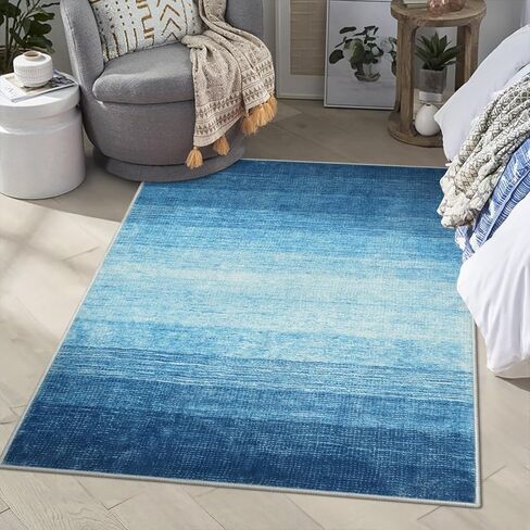 Lanffia الحديثة أومبير السجاد قابل للغسل 5x7، سجادة وردية كبيرة للحضانة، سجادة غرفة نوم وردي فاتح سجادة غرفة المعيشة الناعمة، عدم الانزلاق لطيف عدم تساقط السجاد للطفل غرفة نوم النوم in Kuwait