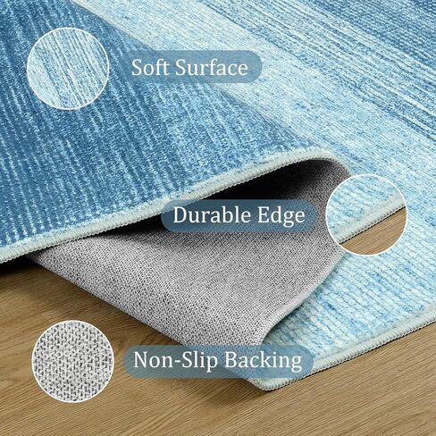 Lanffia الحديثة أومبير السجاد قابل للغسل 5x7، سجادة وردية كبيرة للحضانة، سجادة غرفة نوم وردي فاتح سجادة غرفة المعيشة الناعمة، عدم الانزلاق لطيف عدم تساقط السجاد للطفل غرفة نوم النوم in Kuwait