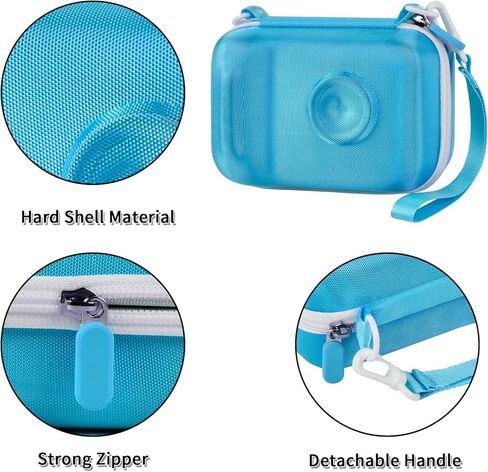 حقيبة كاميرا رقمية فورية للأطفال متوافقة مع كاميرا VTech KidiZoom PrintCam/Creator وورق إعادة تعبئة الطباعة الحرارية، حقيبة تخزين محمولة للسفر مع ملحقات وحزام كتف - وردي in Kuwait