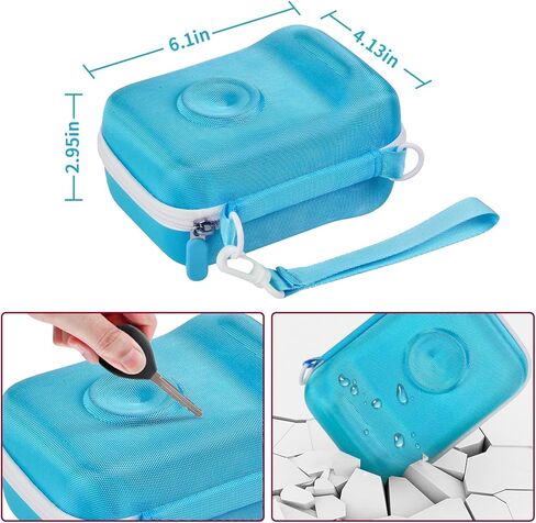 حقيبة كاميرا رقمية فورية للأطفال متوافقة مع كاميرا VTech KidiZoom PrintCam/Creator وورق إعادة تعبئة الطباعة الحرارية، حقيبة تخزين محمولة للسفر مع ملحقات وحزام كتف - وردي in Kuwait