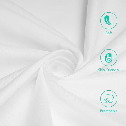 ملاءة سرير أطفال ملائمة مكونة من قطعتين لسرير الأطفال القياسي وفراش الأطفال الصغار، ملاءة أطفال من الألياف الدقيقة فائقة النعومة مقاس 28 × 52 × 8 بوصة (رمادي-أبيض) in Kuwait