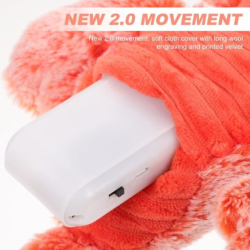 balacoo Furret Plush Catnip Moving Lobster Fish Cat Toy Electric Dancing Lobster Fish Catnip Interactive Toy USB Rechargeable Chewing Toy for Indoor Pets Cats Dog Red Kitten Toys in Saudi Arabia