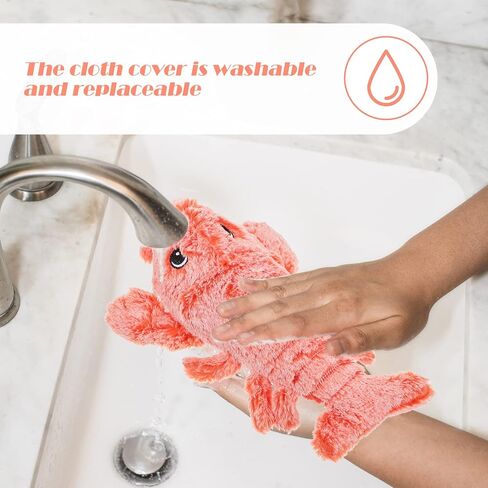 balacoo Furret Plush Catnip Moving Lobster Fish Cat Toy Electric Dancing Lobster Fish Catnip Interactive Toy USB Rechargeable Chewing Toy for Indoor Pets Cats Dog Red Kitten Toys in Saudi Arabia