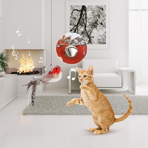 XLSXEXCL 5 قطع لعبة ريشة القطط، لعبة طيور القطط، لعبة الطيور الطائرة للقطط، لعبة تفاعلية للقطط، عبوات لعبة الطيور للقطط، ألعاب الطيور البديلة السداة in Kuwait