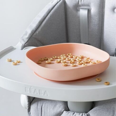 Beaba Silicone Baby Suction Plate, Non-Slip Suction Bottom - Easy to Clean, Silicone Plates for Baby, Toddler Plates, Baby Plate, Baby Essentials, Mineral in Saudi Arabia