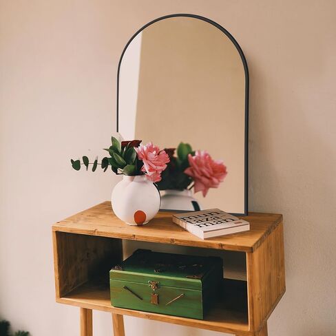 مرآة حائط مقوسة، مرآة حمام مقوسة، مرآة مثبتة على الحائط مقاس 20 × 30 بوصة لمدخل غرفة النوم وغرفة المعيشة in Kuwait