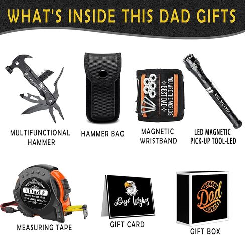 Gifts for Dad, Dad Gifts from Daughter, Unique Dad Valentines Day Multifunctional Tool Set Man Gift, Cool Birthday Gifts for Him, Dad Father's Day Bithday Gift for Men Husband in Kuwait