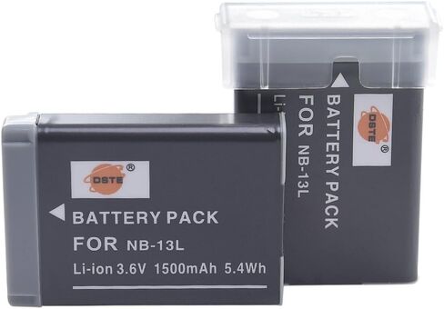 DSTE Replacement for NB-13L Replacement Li-ion Battery Compatible with Canon PowerShot G5X G7X G9X G7 X Mark II G9X Mark II SX620 HS SX720 HS SX730 HS Digital Camera as NB13L in Saudi Arabia